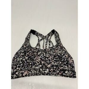 Lululemon Sports Bra Floral Black 4 Women's A41